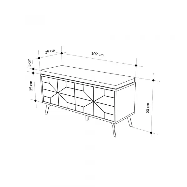 Skrinka na topánky / Botník Dune Bench - Hitit