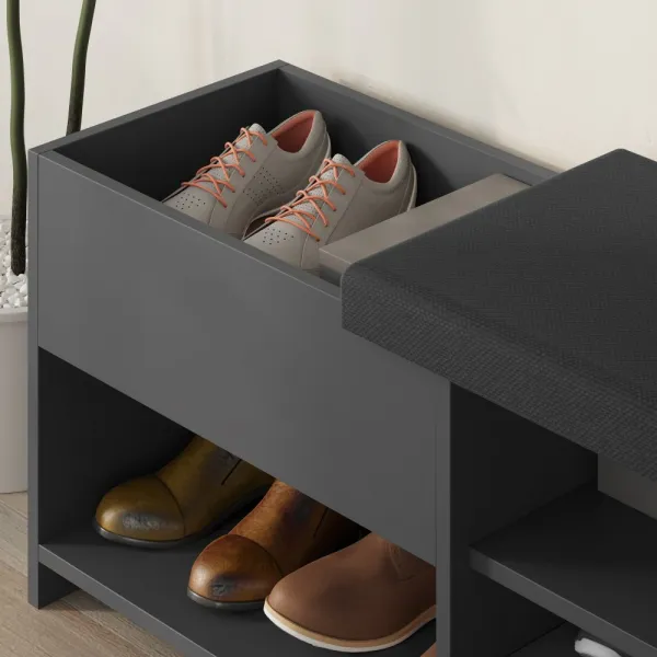 Skrinka na topánky / Botník Filux Bench - Anthracite