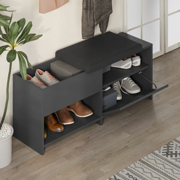 Skrinka na topánky / Botník Filux Bench - Anthracite