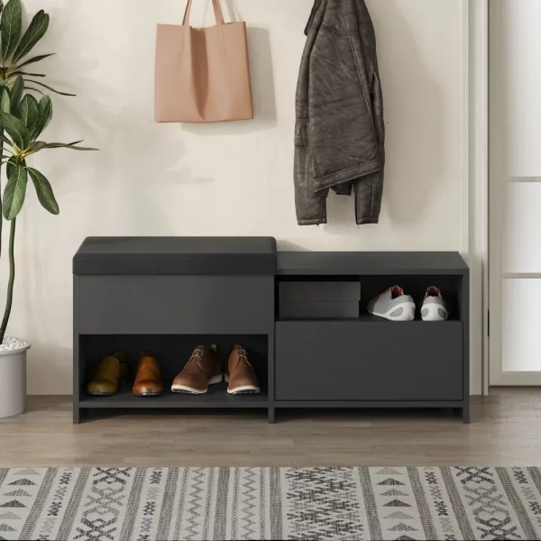 Skrinka na topánky / Botník Filux Bench - Anthracite