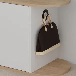Skrinka na topánky / Botník Nova Shoe Bench - Oak, White