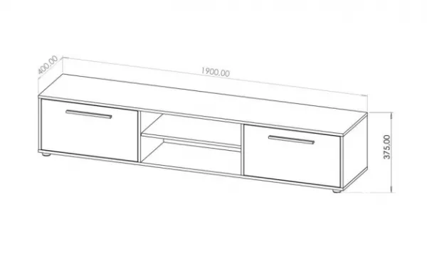 ArtGiB TV stolík MAXIONE RTV190 | MX-10 biela