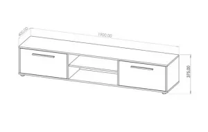 ArtGiB TV stolík MAXIONE RTV190 | MX-10 biela