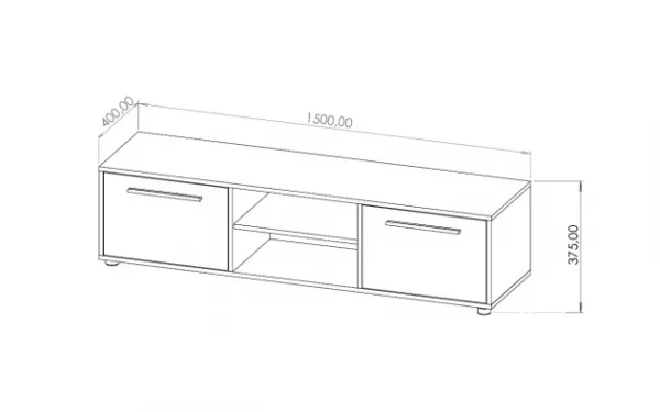 ArtGiB TV stolík MAXIONE RTV150 | MX-09 biela