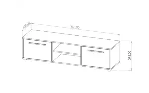 ArtGiB TV stolík MAXIONE RTV150 | MX-09 biela