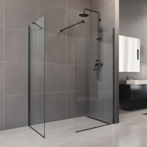 Mereo Sprchová stena WALK IN, Novea, 90x200 cm, čierny ALU, sklo Číre CK10602HB