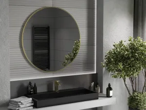 MEXEN - Loft zrkadlo 100, zlatý rám 9850-100-100-000-50