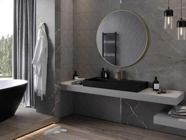 MEXEN - Loft zrkadlo 100, zlatý rám 9850-100-100-000-50