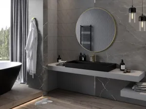 MEXEN - Loft zrkadlo 100, zlatý rám 9850-100-100-000-50