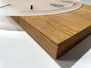 DubovénástennéhodinyGeometric-mliečnesklo67649