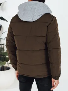 Jedinečná zimná bunda s kapucňou khaki