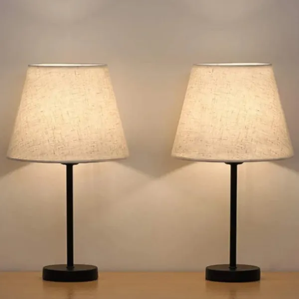 Opviq Sada 2 ks stolních lamp Gigi krémová/černá