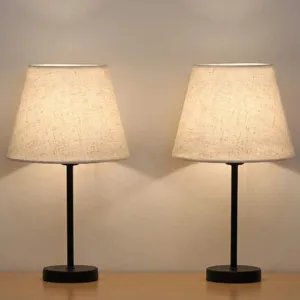 Opviq Sada 2 ks stolních lamp Gigi krémová/černá