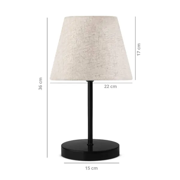 Opviq Sada 2 ks stolních lamp Gigi krémová/černá