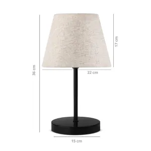 Opviq Sada 2 ks stolních lamp Gigi krémová/černá