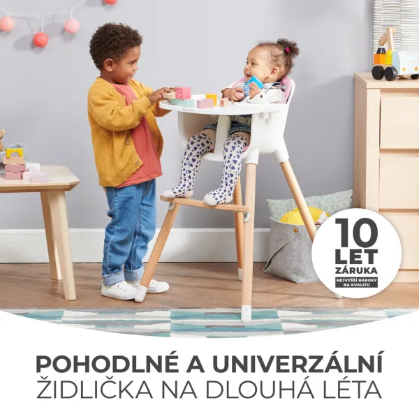 KINDERKRAFT Stolička jedálenská Sienna grey