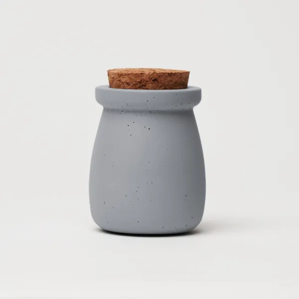 ODLITO ODLIATO Betónová dóza – Nefertiti – šedá – 8 cm – 6ks