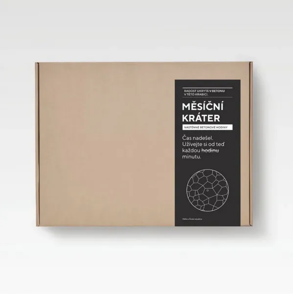 ODLITO ODLIATO Betónové nástenné hodiny Mesačný kráter – šedá – 30 cm – čierne ručičky