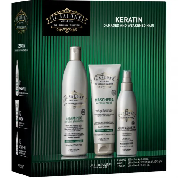 Alfaparf Milano Il Salone Milano Keratin kit darčeková sada pre poškodené vlasy
