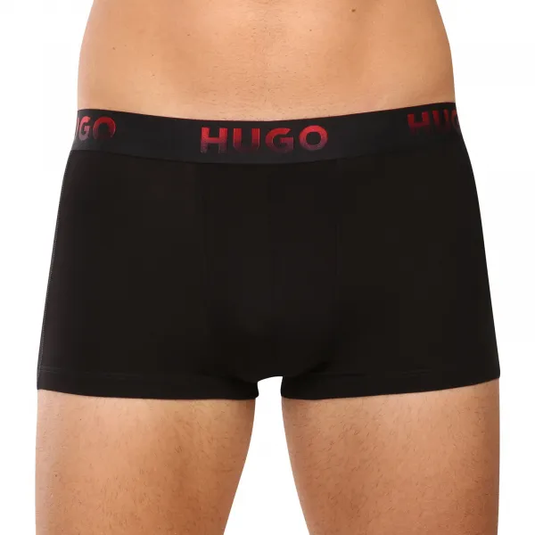3PACK pánske boxerky HUGO čierné (50549172 001) L, trenky