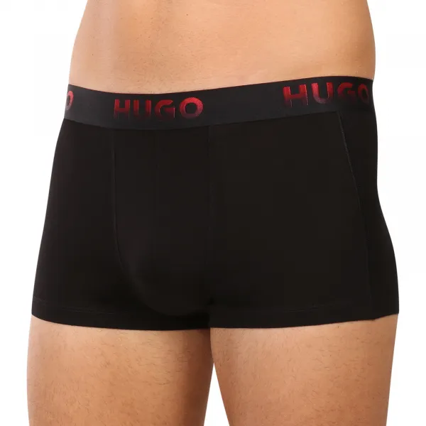 3PACK pánske boxerky HUGO čierné (50549172 001) L, trenky