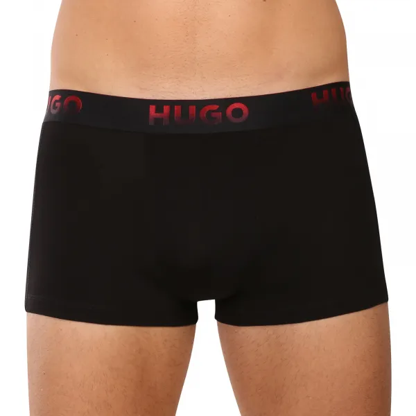 3PACK pánske boxerky HUGO čierné (50549172 001) L, trenky