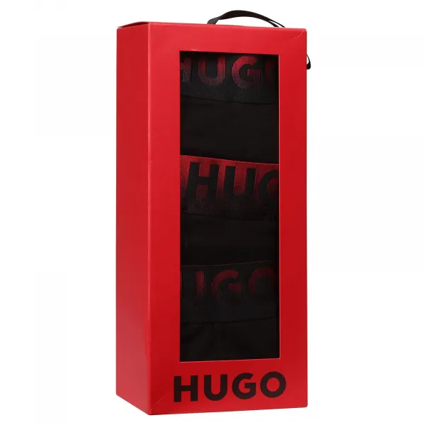 3PACK pánske boxerky HUGO čierné (50549172 001) L, trenky