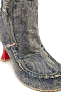 Členková Obuv Diesel Woodstock D-Woodstock Heel Ab Boots Blue Denim/Beige