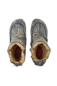 Členková Obuv Diesel Woodstock D-Woodstock Heel Ab Boots Blue Denim/Beige
