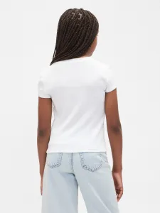 GAP Children's Ribbed T-Shirt with Logo - Girls