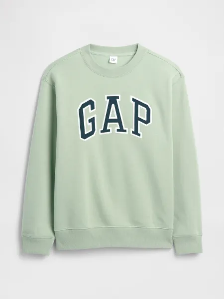 GAP HERITAGE CREW Dámska mikina, svetlo zelená, veľkosť