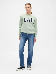 GAP HERITAGE CREW Dámska mikina, svetlo zelená, veľkosť