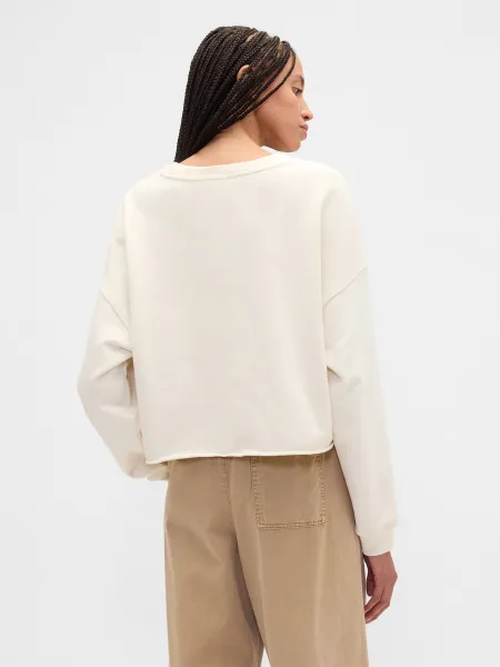 GAP Oversize Crop Sweatshirt Heavyweight - Ladies