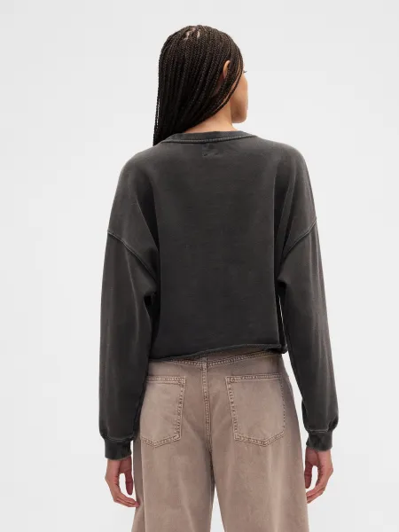 GAP Oversize Crop Sweatshirt Heavyweight - Ladies
