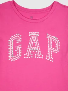 GAP V-FRCH SS LOGO TEE Detské tričko, ružová, veľkosť