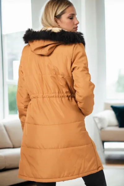 Z9762 DEWBERRY WOMEN'S COAT-TAN