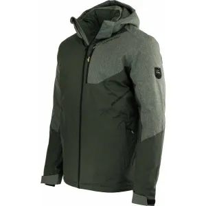 ALPINE PRO LEND Pánska lyžiarska bunda, khaki, veľkosť