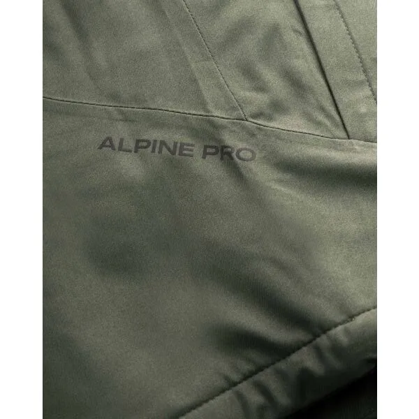 ALPINE PRO LEND Pánska lyžiarska bunda, khaki, veľkosť