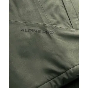 ALPINE PRO LEND Pánska lyžiarska bunda, khaki, veľkosť