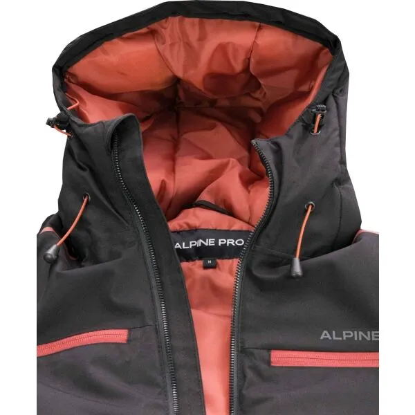 ALPINE PRO MOKER Pánska lyžiarska bunda, čierna, veľkosť