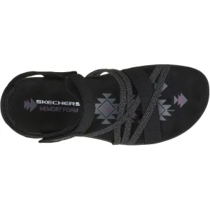 Skechers REGGAE SLIM - MEADOW GRAZER Dámske sandále, čierna, veľkosť