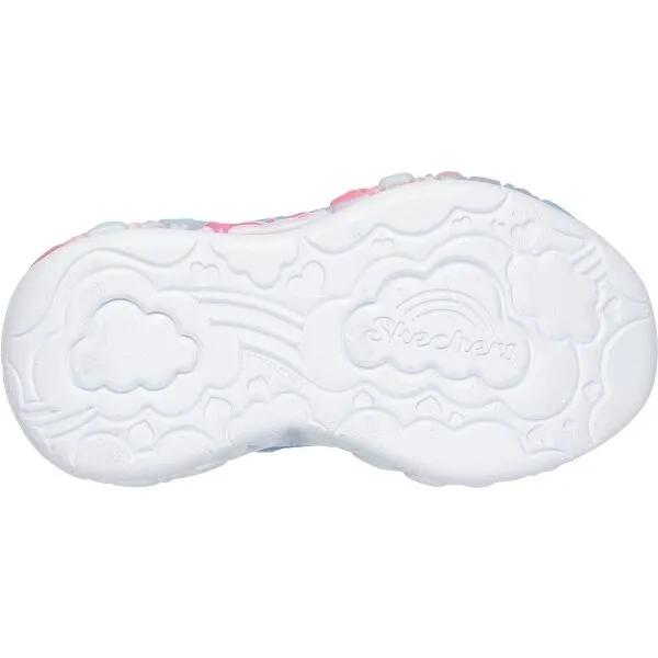 Skechers ETERNAL HEART LIGHTS Dievčenská vychádzková obuv, svetlomodrá, veľkosť