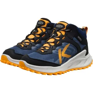 Keen ZIONIC MID WP YOUTH Detská outdoorová obuv, tmavo modrá, veľkosť 37