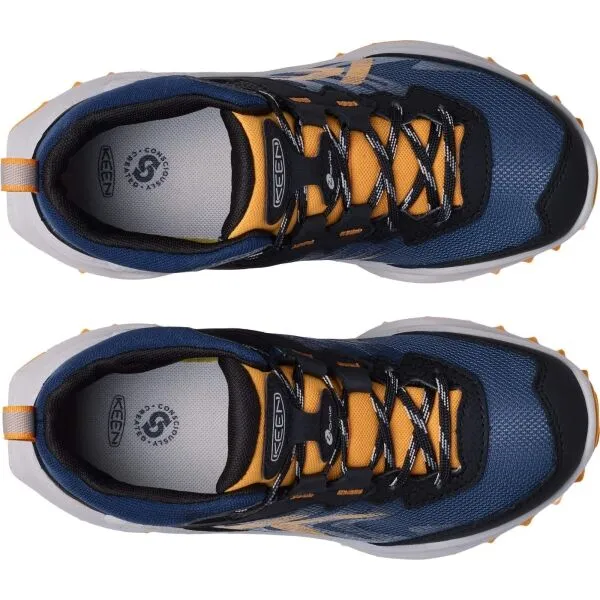 Keen ZIONIC MID WP YOUTH Detská outdoorová obuv, tmavo modrá, veľkosť 37