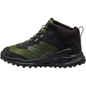 Keen ZIONIC MID WP YOUTH Detská outdoorová obuv, khaki, veľkosť 36