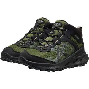 Keen ZIONIC MID WP YOUTH Detská outdoorová obuv, khaki, veľkosť 36