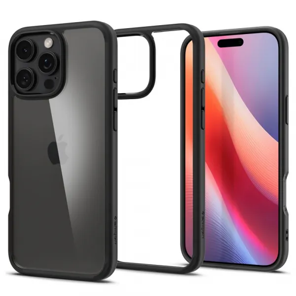 Spigen Ultra hybrid kryt na mobil, iPhone 16 Pro, čierny