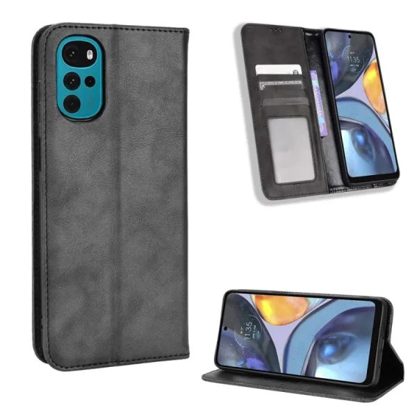 BUSINESS Peňaženkový kryt pre Motorola Moto G22 čierny