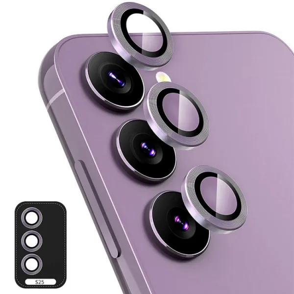 ENKAY ALU Sklo pre fotoaparát Samsung Galaxy S25 5G PURPLE