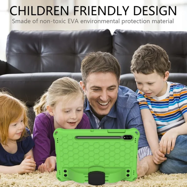KIDDO Detský obal pre Samsung Galaxy Tab S8 / Tab S7 zelený